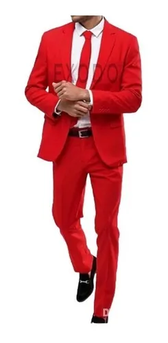 Terno rojo hombre sales