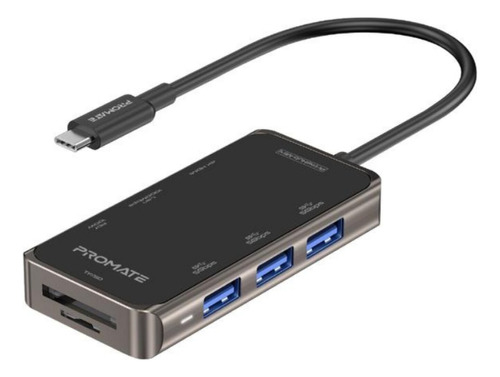 Hub Promate Primehub-mini Usb-c A Hdmi Micro Sd Tf Usb Rj45