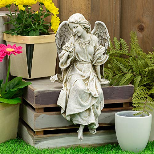 Joseph Studio 64554 Tall Sitting Angel Looking Down Statue 1