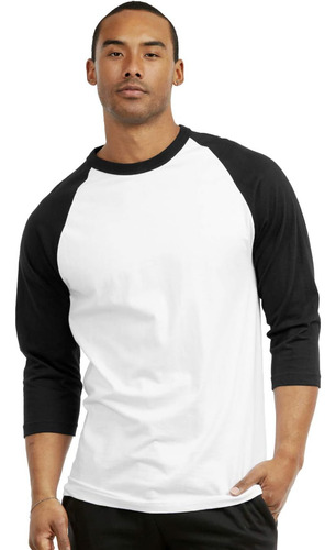 Polera De Béisbol De Manga Raglán Informal Para Hombre (l,