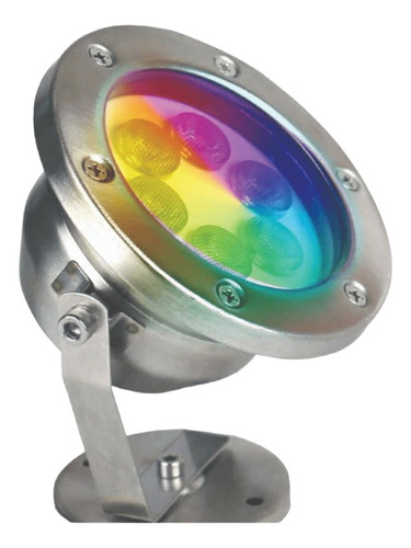 Lámpara Led Rgb Tipo Proyector Estevez Reflector Exteriores
