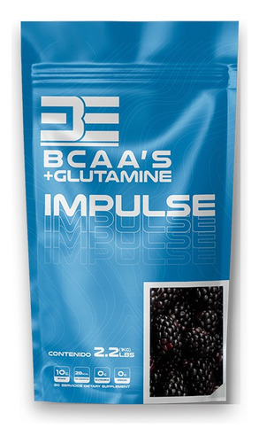 Be Supplements Impulse Bcaas Mas Glutamina 1 Kg 50 Serv Sabor Mora