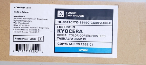 Tk-8347c / 8349c Taskalfa 2552ci 2553ci (cyan) Compatible