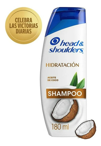 5 Pza Shampoo Head & Shoulders Hidrtación Aceite De Coco Con
