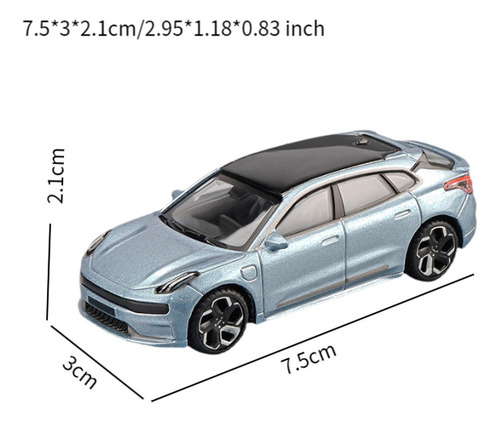 ( Modelo De Coche 1/64, Coche De Aleación, Juguete Azul