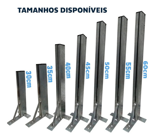Suporte Fixar Pia Mármore/granito Balcão 50cm Grapa 4 Uni