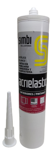 Sellador Acrílico Blanco Silipex Juntas Pared Ventana 290 Ml