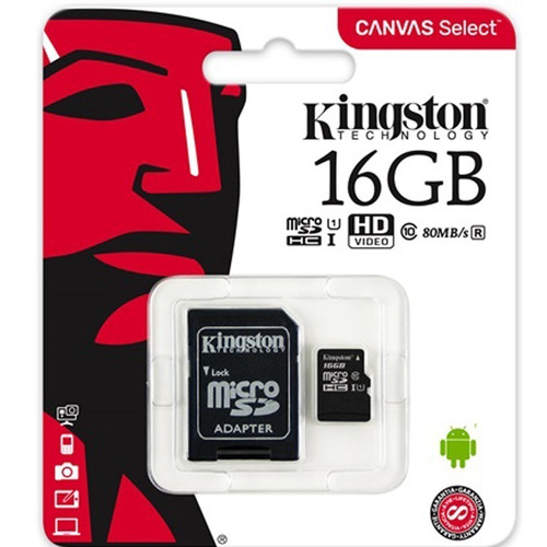 Memoria Sd Kingston Profesional De 16 Gb C/10 80 Mbps