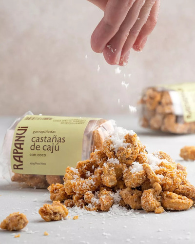 Castañas De Caju Garrapiñadas Rapanui Caramelizadas Con Coco