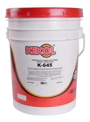 K-645 Kekol Adhesivo Acrílico Para Pisos Vinílicos X 25 Kg