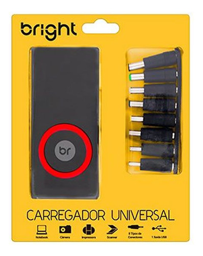 Fonte Carregador Universal Com 8 Conectores Bivolt Bright 01