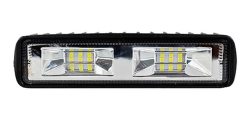 Imagen 4 de 10 de 2 Faro Auxiliar 12 Led Barra Rectangular Off Road 4x4 Auto