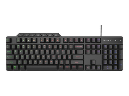 Teclado Delux K9800u Gaming Black Rgb