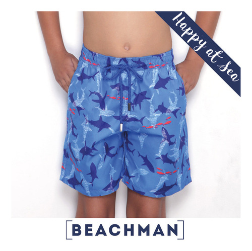 Beachman Short De Baño En Microfibra Tiburón