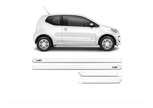 Jogo De Friso Lateral Porta Vw Up branco Cristal 2017 A 2018