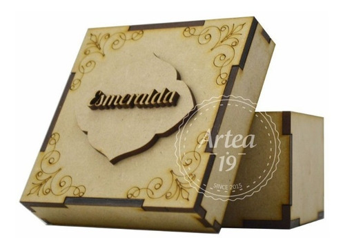 25pzs Caja Personalizada Regalo De Madera Bautizo Art2766