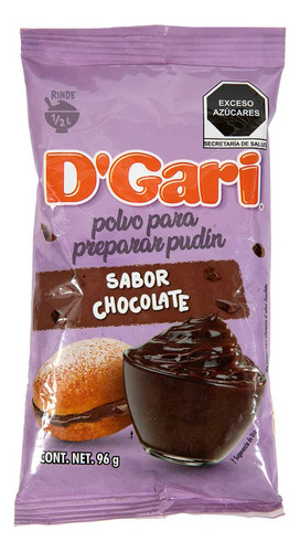 Postre En Polvo D'Gari Pudin Chocolate 96g