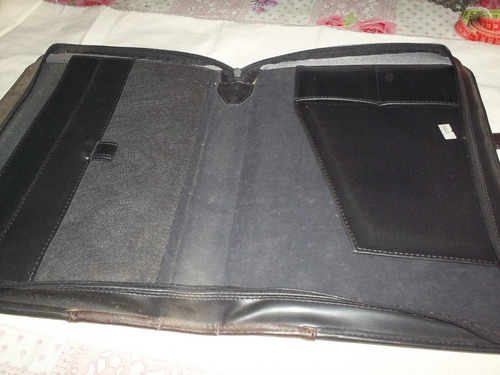 Attache Portafolio Negro Y Marron