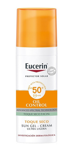 Protector Solar Eucerin Gel Oil Control Toque  Al Agua Fps50