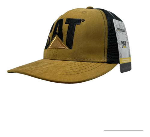 Gorra Caterpillar Ajustable Estilo Gamuza Color Café