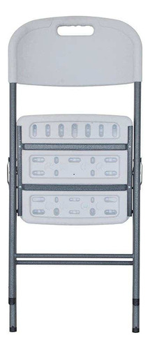 Silla Plástica Plegable Blow Molding Exterior Blanco - Rex