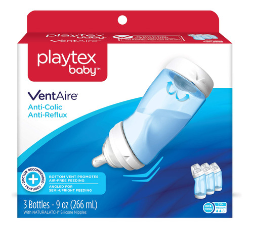 Botella Ventaire Advanced De Playtex (3 Unidades), Azul