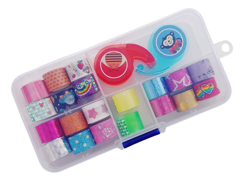 Washi Tapes Mini Set Cinta Decorativa Caja Con 22 Piezas