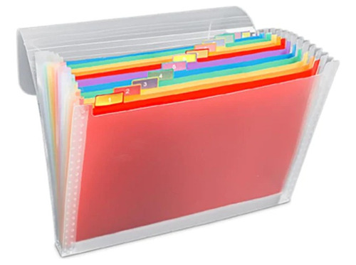 Folder Acordeón A4 Folder Organizador Archivador De Colores