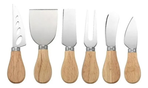 Juego De Seis Piezas De Cuchillos For Queso, Caja De Acero