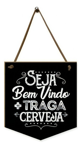Placa Decorativa Hugart De Madeira 20cm De Largura X 21cm De Altura