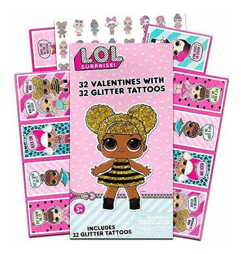 Tarjetas Valentín Con Tatuajes Brillantes Lol Surprise