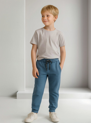 Pantalon Jogger Babucha Con Bolsillo Ojal Friza Kiddie