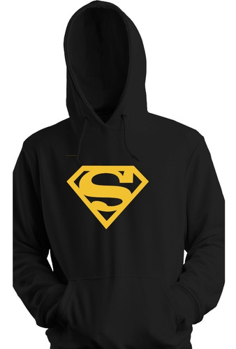 Sudadera Premium Escudo Dorado De Superman + Personalizado