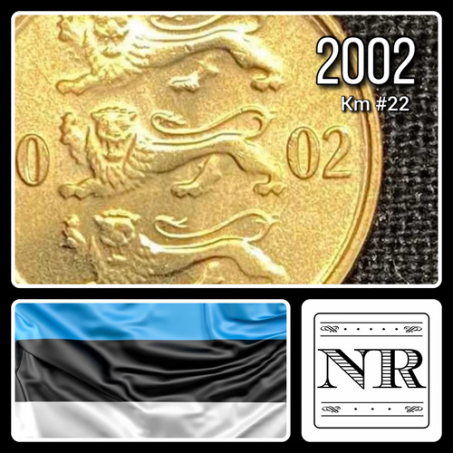 Estonia - 10 Senti - Año 2002 - Km #22 - Escudo :