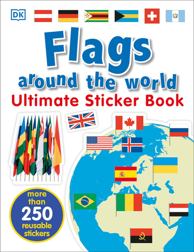 Book : Ultimate Sticker Book Flags Around The World - Dk