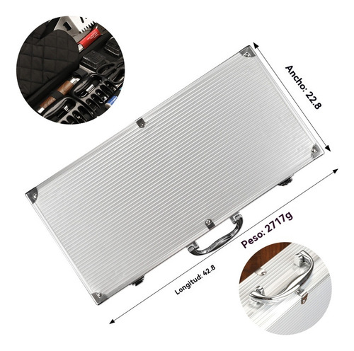 Kit Accesorios Y Utensilios Para Bbq Carne Asada 38 Piezas