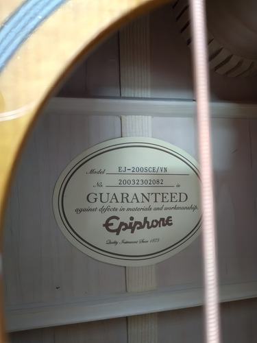 Violão EpiPhone Ej 200 Ce Gold Natural Cor Marrom