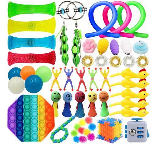 Fidgets Sensoriales Bubble Pop-it Cubo Autismo Estrés, 54 Un