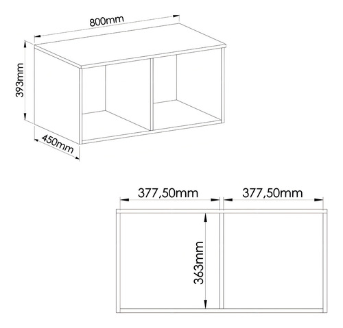 Armário Aéreo Modulado Requinte 1 Porta Basculante - Branco