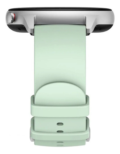 Imagen 4 de 5 de Smartwatch Amazfit Fashion GTR 2e 1.39" caja 46.5mm de aleación de aluminio plateada, malla matcha green de silicona A2023