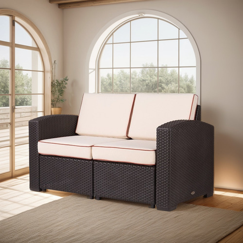 Sillón Cómodo Tipo Rattan Para Interior/exterior Durable