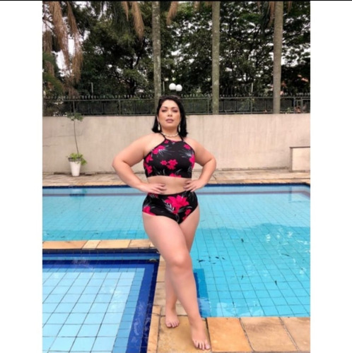 Biquíni Plus Size Com Forro Cruzado Nas Costas (2 Peças)