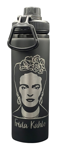 Cilindro Botella Frida Kahlo Pintora Personalizado