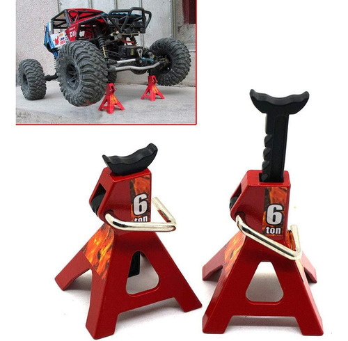 2pzs Rc Escala De Coches Jack Stands Soportes De Simulación