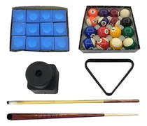 Comprar Kit Set Pool Tacos Bolas Triangulo Tizas Punteras Porta Tiza