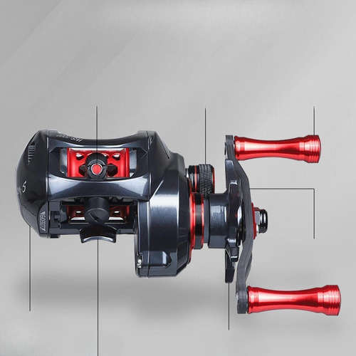 Carrete Baitcasting Para Diestros, Carrete De Pesca