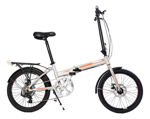 Bicicleta Plegable Raleigh R20 6v Freno Disco Ste. Color Gris/naranja