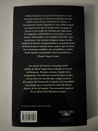 Los Cuentos De La Peste, Vargas Llosa, Alfaguara, W,0 (Usado)