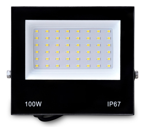 Refletor Slim Led 100w Ip67 Branco Frio 6500k 10000 Lúmens