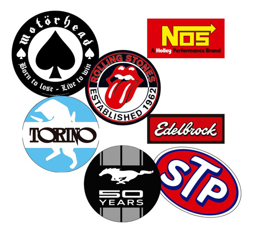 Stickers Termo Moto Casco Auto Bici Notebook Pack X 50